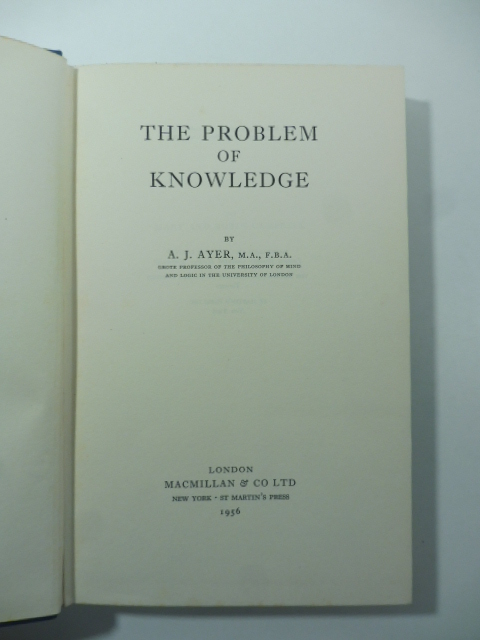 The problem of knowledge